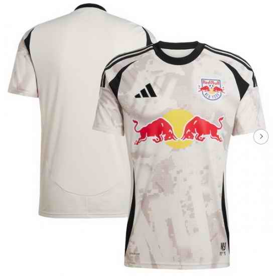 Men New York Red Bulls adidas Tan 2025 Stone Replica Jersey